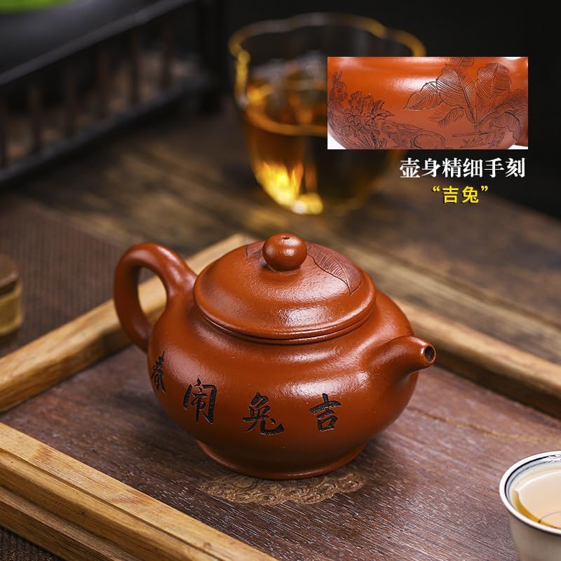 Handmade Zisha Teapot, Chinese Yixing Purple Clay Tea Pot 320cc,Chinese Kungfu Brew Infuser Loose Leaf Tea