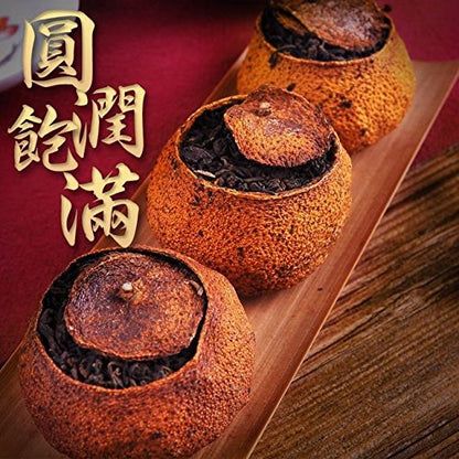 Xinhui Mandarin Pu-erh Tea Mandarin Orange Pimp Tea 500g 新会柑普茶 大红柑陈皮普洱熟茶