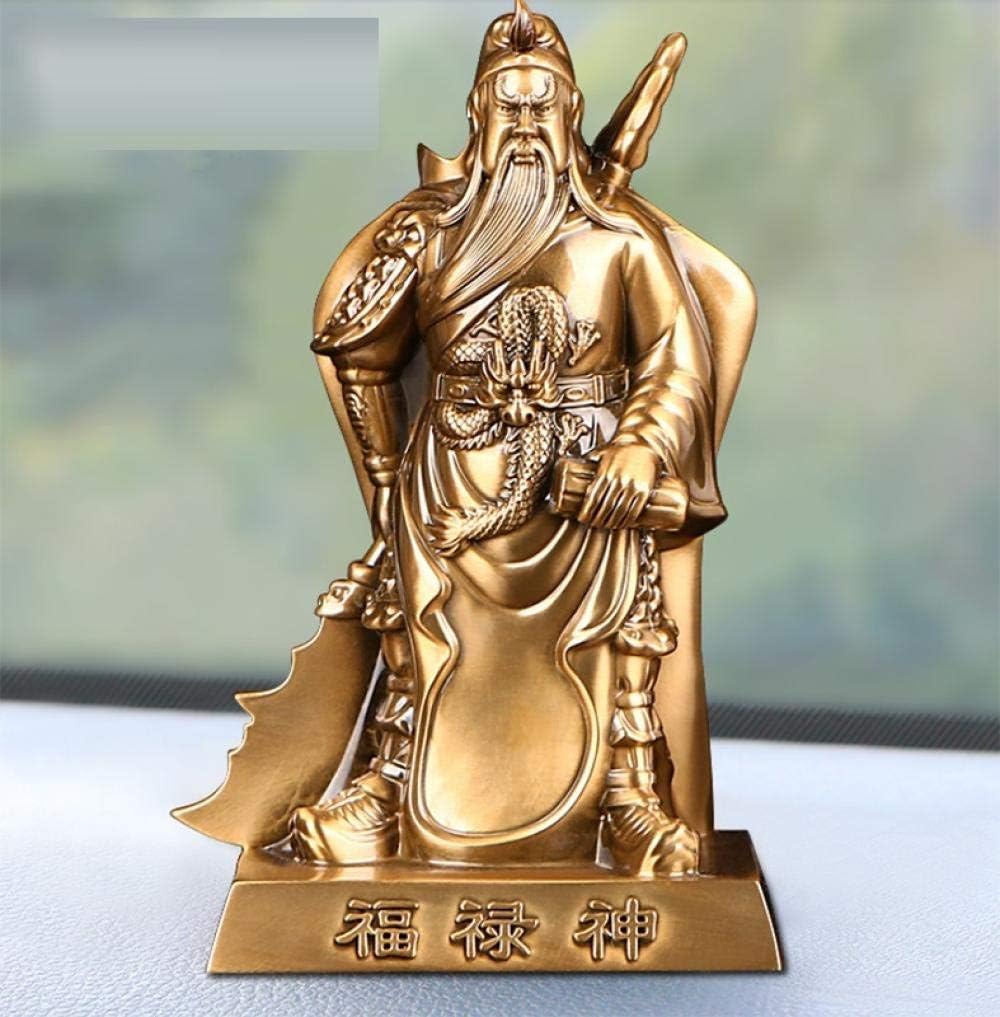 ZTIANEF Statue Sculpture Appreciation Statue Mural Sculpture Head Sculptures Busts Metal Guan Yu Sculpture Character Statue Home Decoration Accessories Car -1_As_Shown