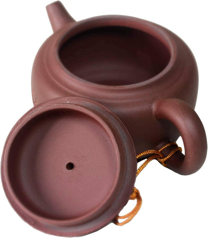 Zisha Teapot Chinese Yixing Clay Pot Ceramics Purple Sand Pot Kungfu Kettle Filter Loose Tea (8oz)