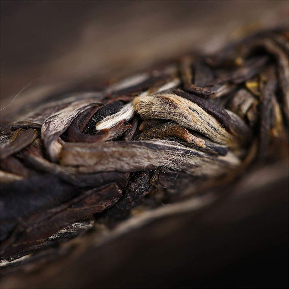 FullChea - 2019 Haiwan 9948 Raw Puerh Tea Cake - Pu Erh Tea Loose Leaf - Sheng Puerh From Yunnan - Calming Tea - 12.59oz / 357g