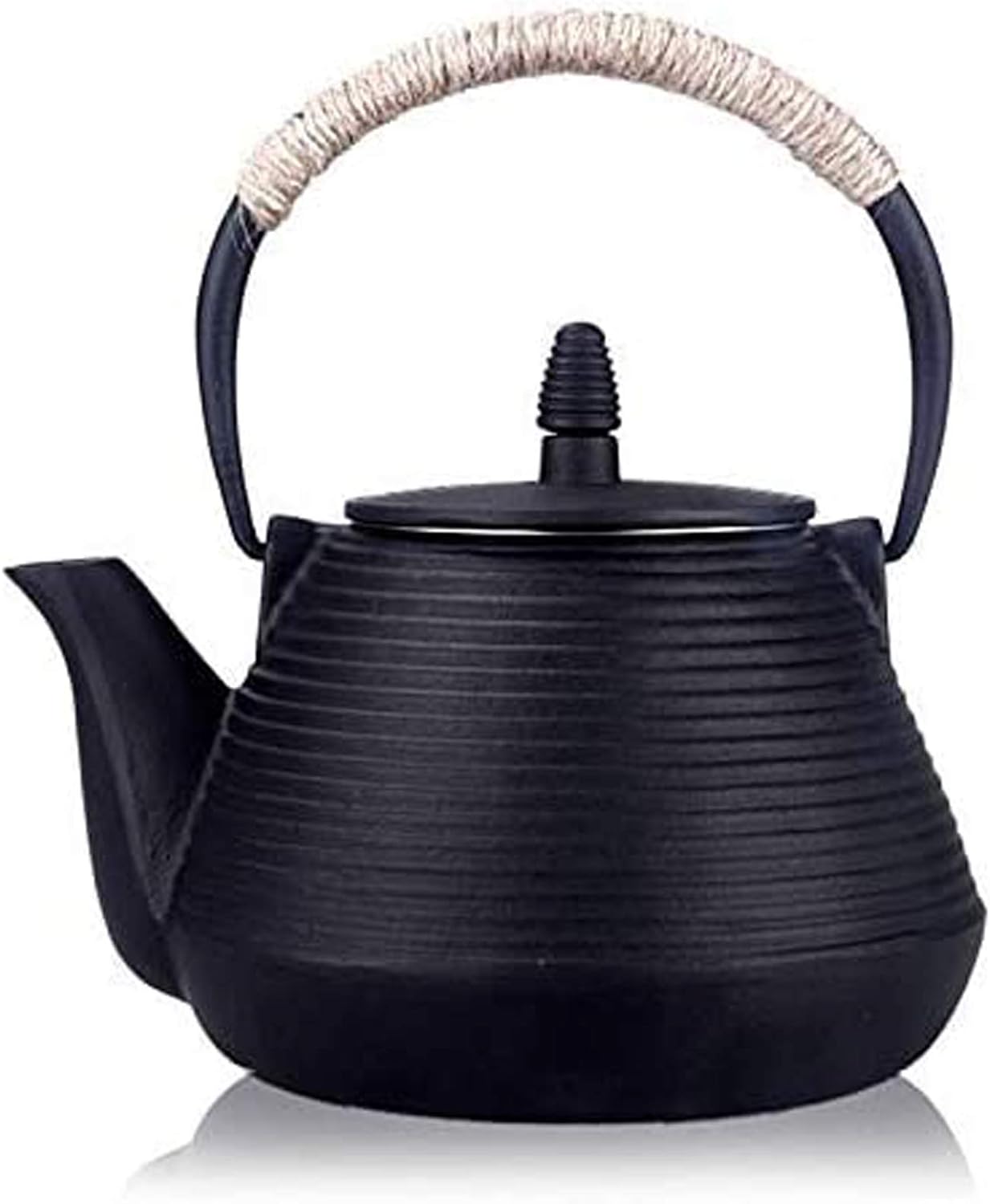 suyika Japanese Tetsubin Cast Iron Teapot Tea Kettle pot with Stainless Steel Infuser for Stovetop Safe Coated with Enameled Interior 22 oz/650 ml