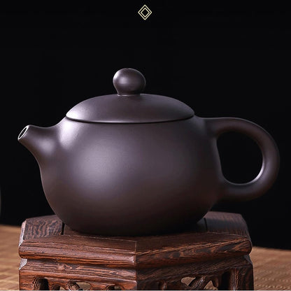 MIKMAX Teapot Teapot 6.3oz/180ml,Genuine Black Clay Zisha Classics Pot Infusers Tea,suitable for Bulk Tea，scented Tea