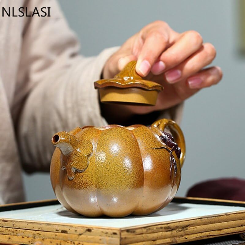 330ml Antique Gourd Teapot Handmade Zisha Teapot Kettle Chinese Tea Ceremony Personalized Gift