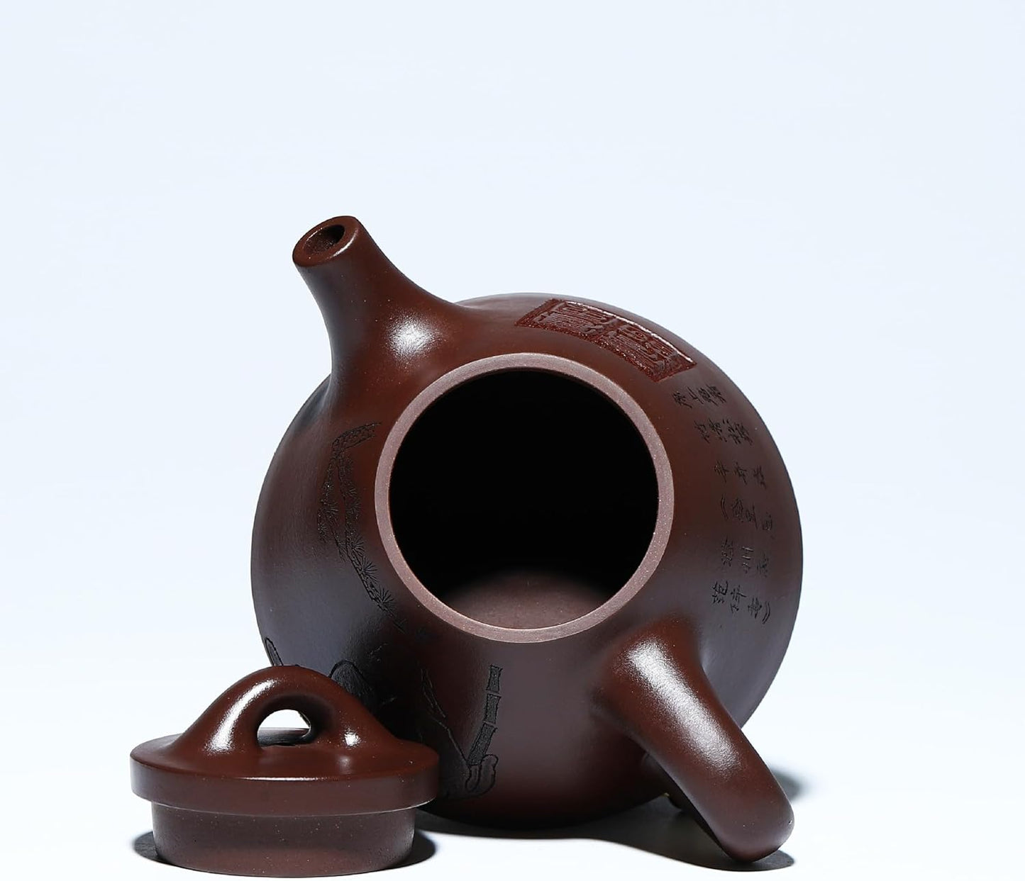 Handmade Zisha Teapot, Chinese Yixing Purple Clay Tea Pot 200cc,Chinese Kungfu Brew Infuser Loose Leaf Tea