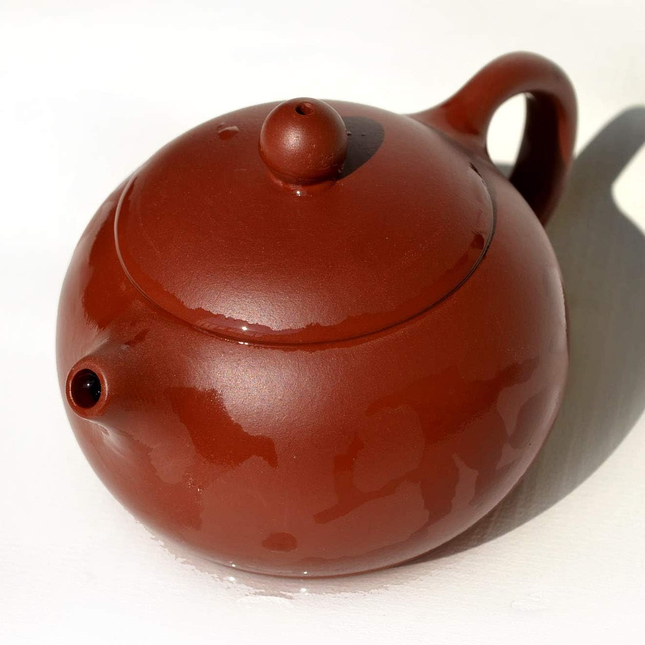 Yxhupot Teapot Chinese Yixing Genuine DaHongPao Clay Red Xishi Pots Ball Filter (8oz/240ml)