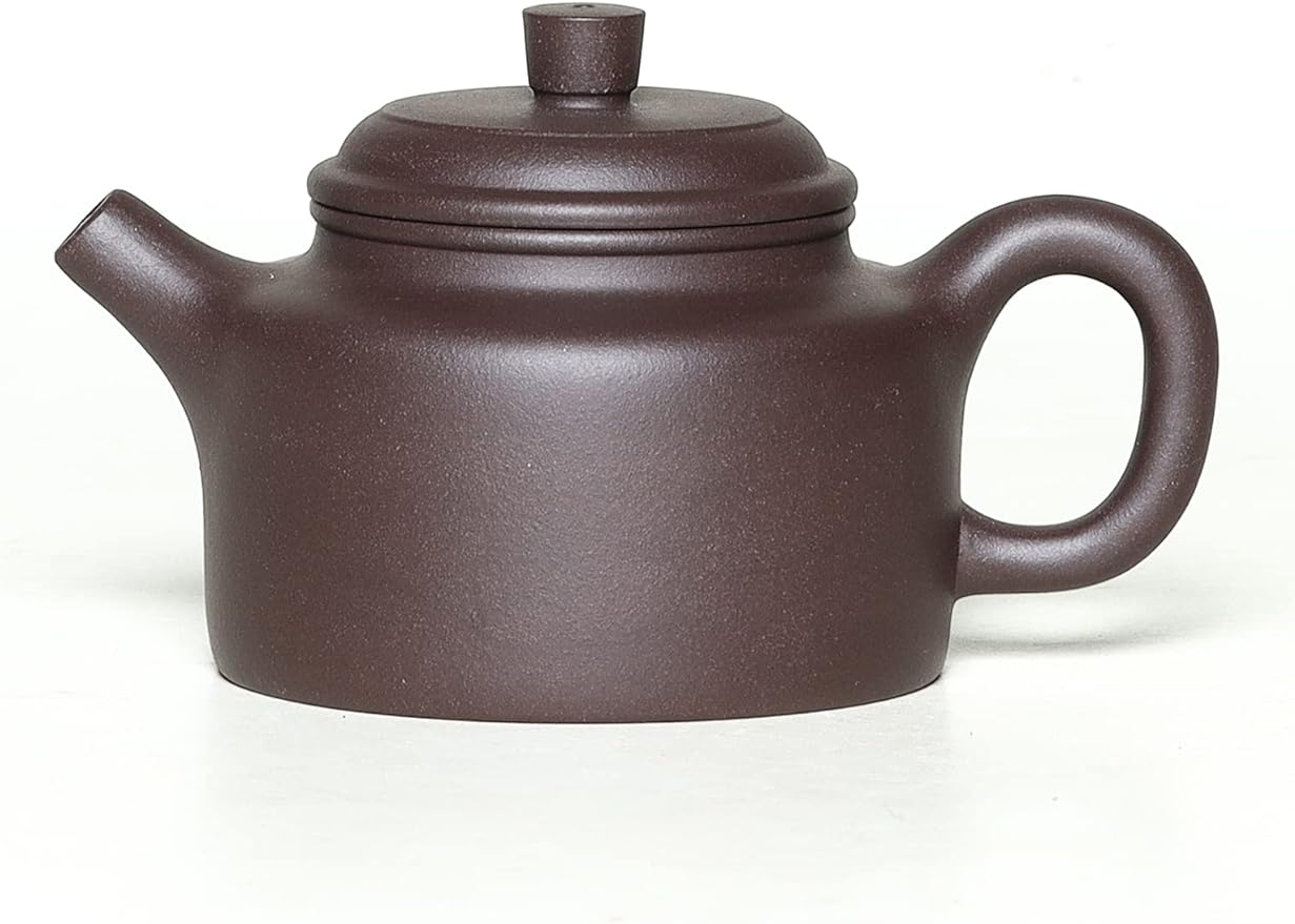 SILINE Zisha Tea Pot 8.4 Oz,Chinese Genuine Yixing Clay HandmadeTeapot with Filter,Infuser Kung Fu Loose Leaf Tea Maker Set (Dezhong,Purple Clay)