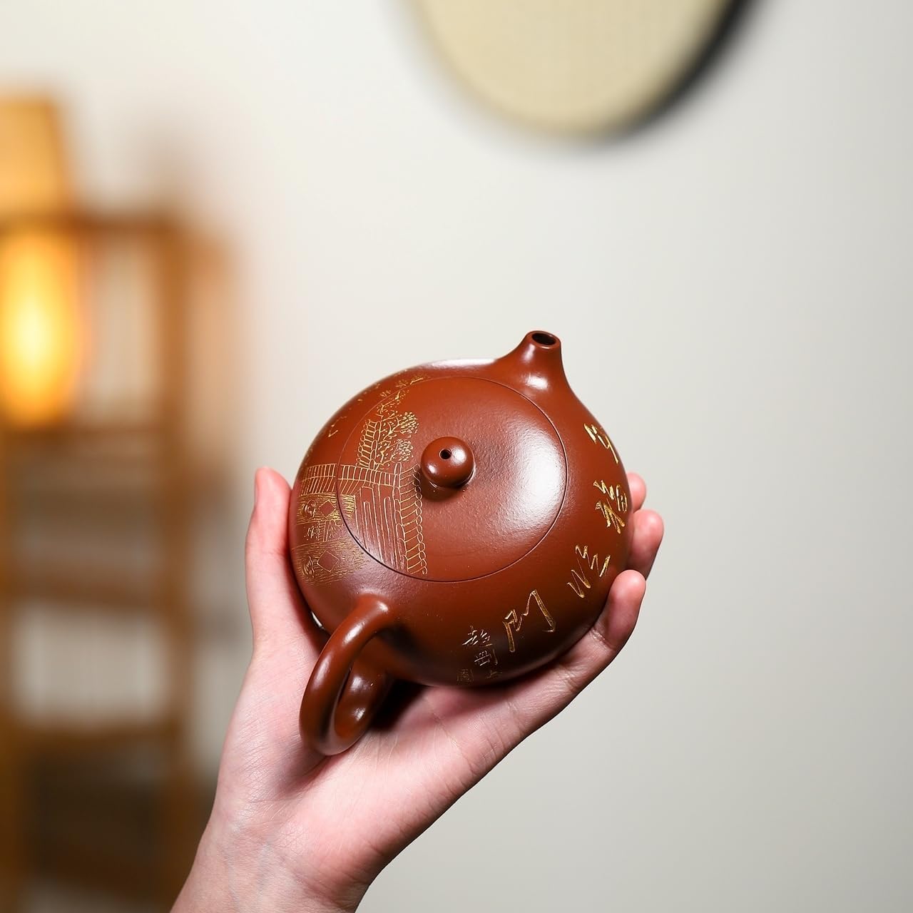 SILINE Yixing Clay Teapot 9 Oz/270ml,Chinese Officially Certified Master Handmade Zisha Tea Pot Collection (Bian XiShi,Zini Purple Clay)