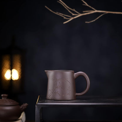 SILINE Yixing Clay Tea Sharing Cup 7.4 Oz for Infuse brewing Kungfu Tea Services -Zini Purple Clay