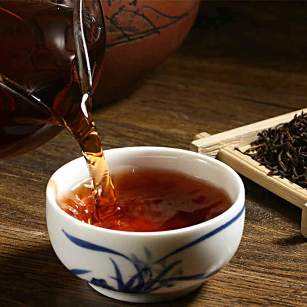 FullChea - 2003 Ripe Pu-erh Aged Black Tea - Pu Erh Tea Loose Leaf - Supreme Pu Erh From Yunnan - Helps Digestion (8.8oz / 250g)