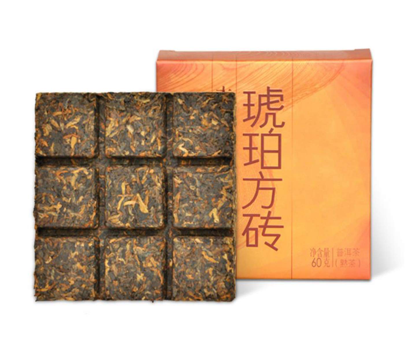 Dayi Amber Square Brick-shape Puerh Cake (Batch 1401) Shu Puer Tea TEATEA Ripe Puerh Cake Aged 2014 years (240)