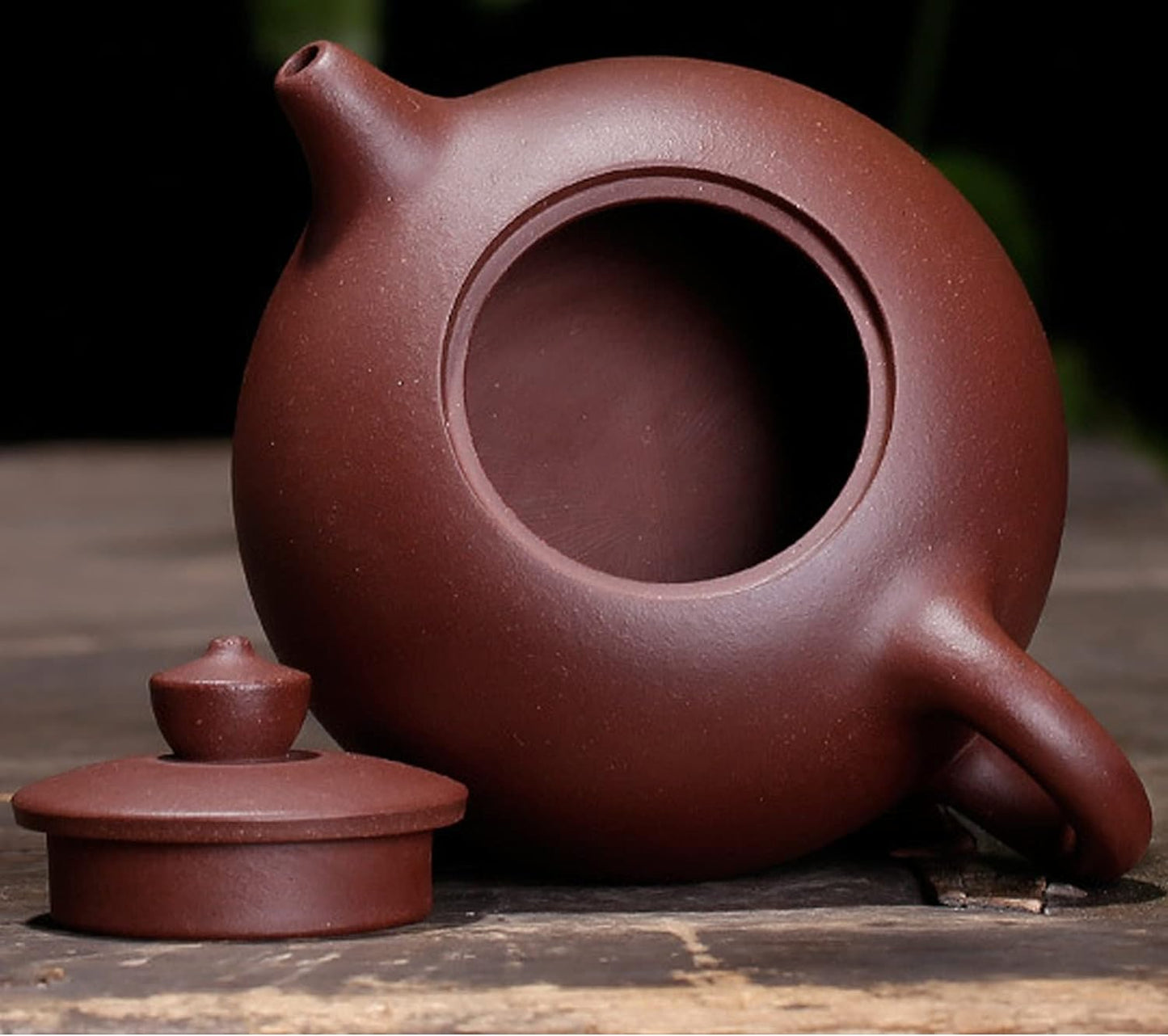 Chinese Yixing Purple Clay Handmade Half Moon Tea Pot Zisha Zi Ni Teapot 200cc