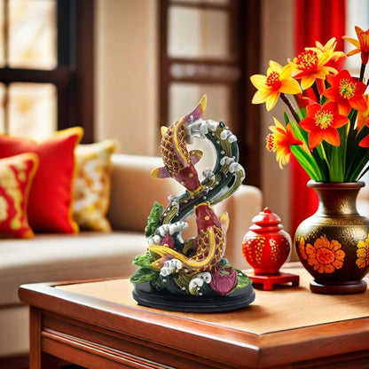 Chinese Feng Shui Fish Statue Feng Shui Decor Home Office Decoration Tabletop Decor Ornaments Good Lucky Gifts