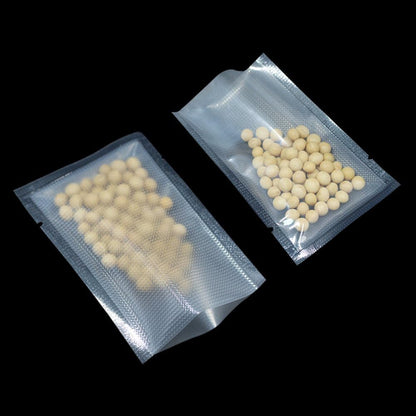 FERENLI 100 Pieces 2.7x3.9 inch (Usable Size 2.4x3.3 inch) Small Vacuum Sealer Bags for Food Storage Open Top Clear Plastic Flat Pouches Bulk Food Packaging Bags with Tear Notch