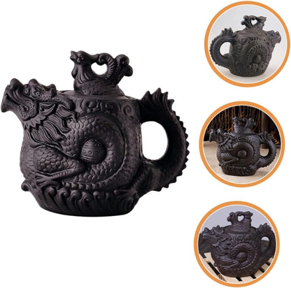 Cabilock Dragon Phoenix Purple Clay Teapot Ceramic Brass Teapot Zisha Teapot Frog Teapot Embossed Tea Pots Porcelain Kettle Purple Clay Tea Pot Cast Iron Tea Kettle Japan Office Household