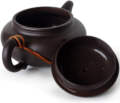 Yxhupot Teapot 8.6oz Chinese Yixing Genuine Black Clay Zisha Classics Pot Infusers Tea