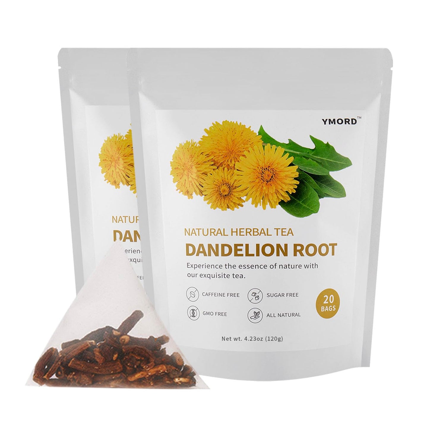 YMORD Chrysanthemum Cassia Seed Tea - Liver Cleanse Detox & Repair Tea with Burdock Root, Osmanthus, Goji Berries - Natural Healthy Herbal Tea Bags - 20 Count - Vegan, Sugar Free & Caffeine Free