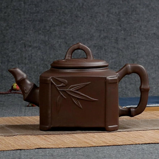 6.5" Chinese Yixing Zisha Clay Pottery Teapot Design Clay Pot