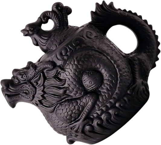 TIDTALEO Dragon Phoenix Purple Clay Teapot Tea Maker Kettle Tea Pets Gongfu Zisha Teapot Dragon Teapot Ceramic Loose Tea Teapots Tea Pot Cast Iron Teapot Travel Household Gongfu Teapot
