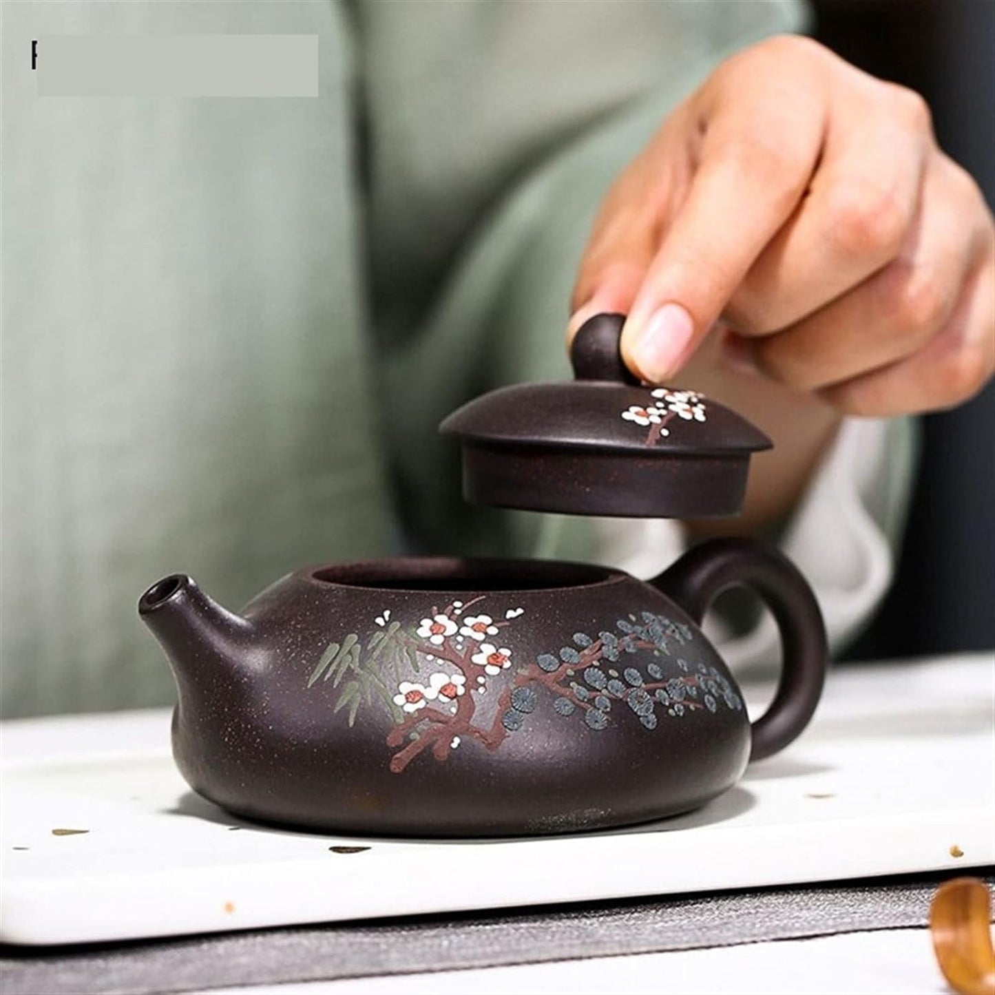 INEOUT Teapot Zisha Teapot Tea Ball Pot Handmade Raw Ore East Tea Set