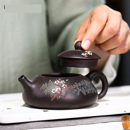 INEOUT Teapot Zisha Teapot Tea Ball Pot Handmade Raw Ore East Tea Set