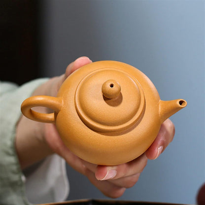 INEOUT Teapot Zisha teapot household teapot handmade ball hole raw ore teapot