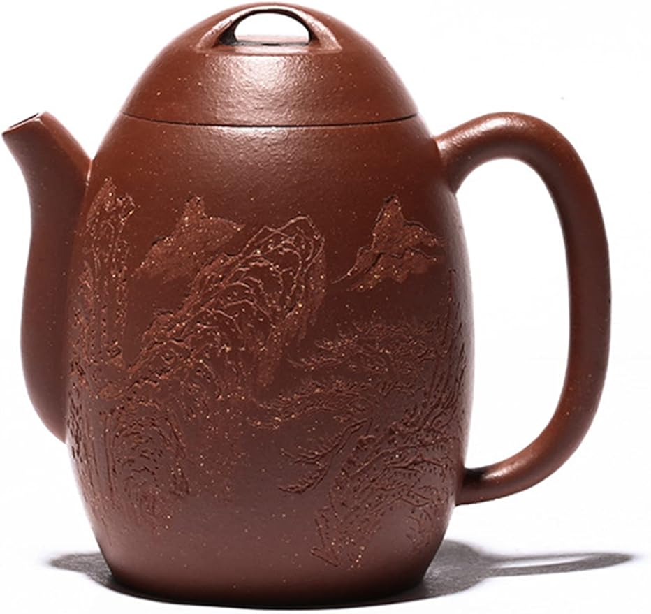 Chinese Teapot 220ml/7.76oz Zisha Tea Pot Handmade Ceramic Pottery Purple Mud Kettle with 16 Water Outlet Holes Brew Tea Maker for Puer