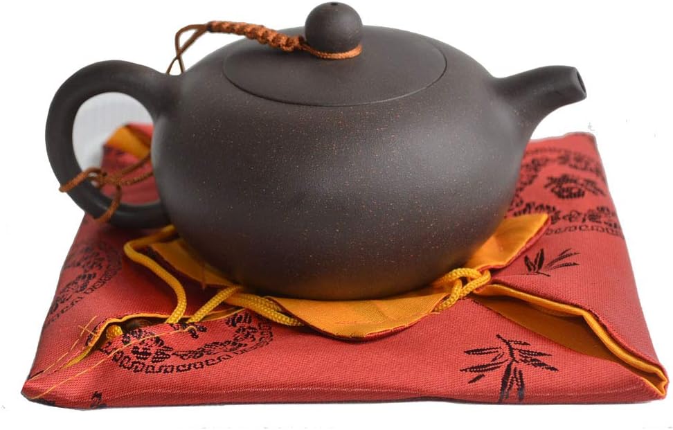 Teapot 10.8Oz Chinese Yixing Zisha Clay Pottery Handmade Xishi Tea Pot Ceramics Black Mud Heijingang Kungfu Kettle Spherical Filter