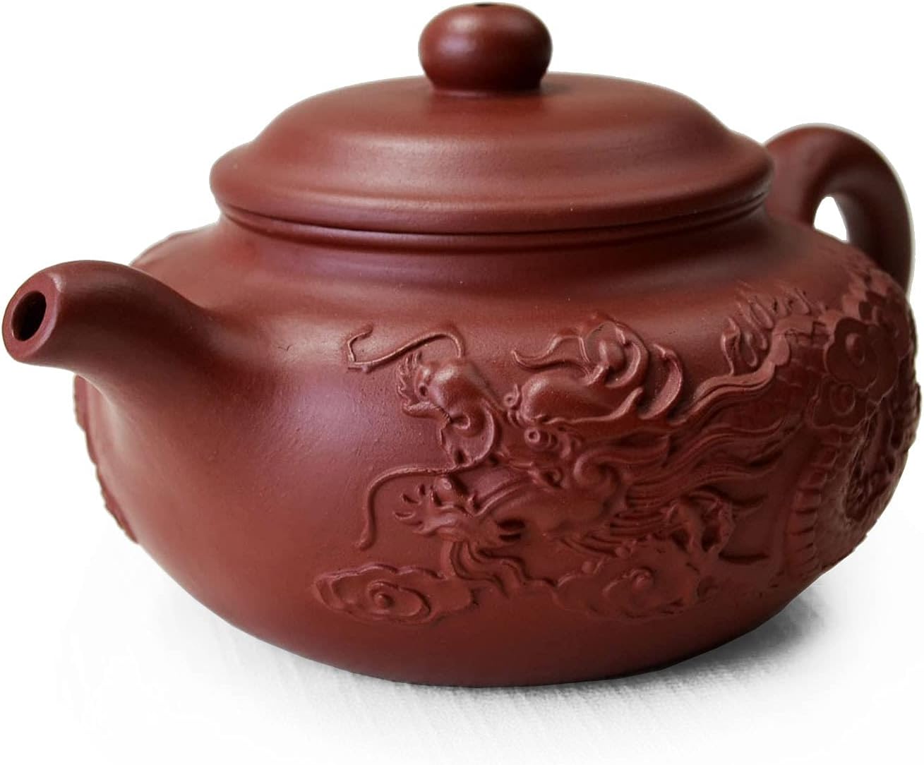 Teapot 8oz Chinese Yixing Genuine Dahongpao Clay Handmade Fanggu (Dragon)