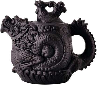LIFKOME 2pcs Dragon Phoenix Purple Clay Teapot Purple Clay Tea Pot Zisha Teapot Brass Teapot Cast Iron Teapot