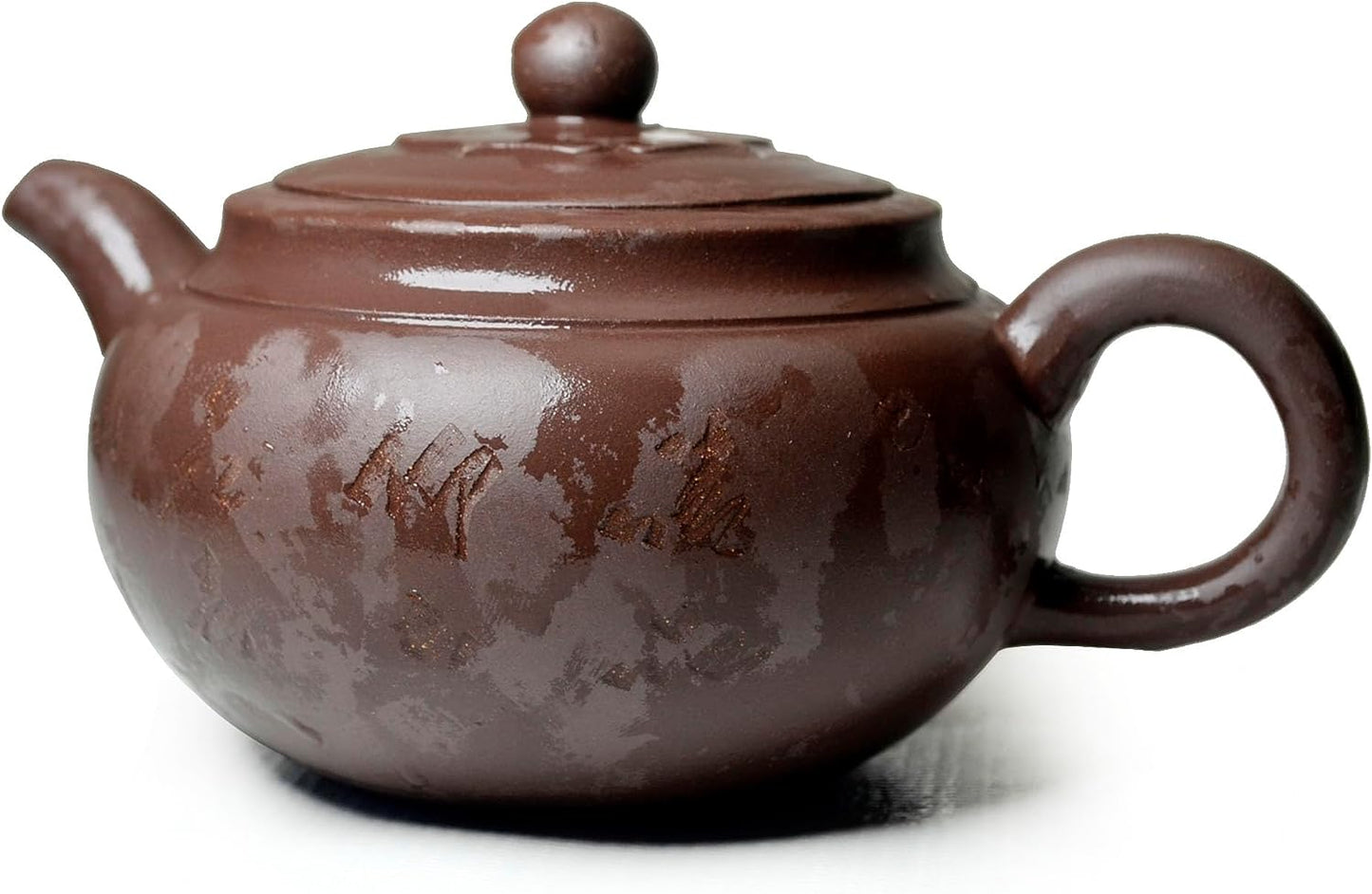 Teapot 10oz Chinese Yixing Clay Pots Infuser for Loose Tea Hand-carved