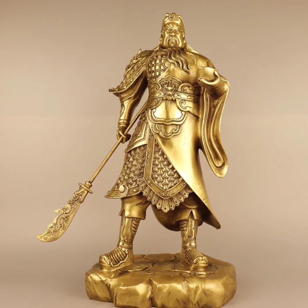 ZHONNA Guan Gong The God of Wealth Bronze Statue of Guan Yu The Chinese god of war attracts Wealth and feng Shui Gifts