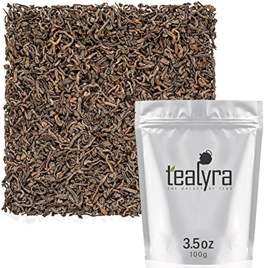 Tealyra - 35 Years Golden Royal Pu-erh Ripe - Rare Guangxi Aged Pu Erh - Loose Leaf Tea - Healthy Tea - Bold Caffeine - 100g (3.5-ounce)