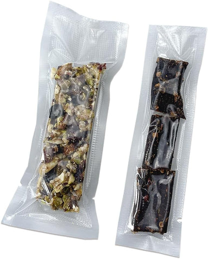 FERENLI 100 Pieces 2.7x3.9 inch (Usable Size 2.4x3.3 inch) Small Vacuum Sealer Bags for Food Storage Open Top Clear Plastic Flat Pouches Bulk Food Packaging Bags with Tear Notch