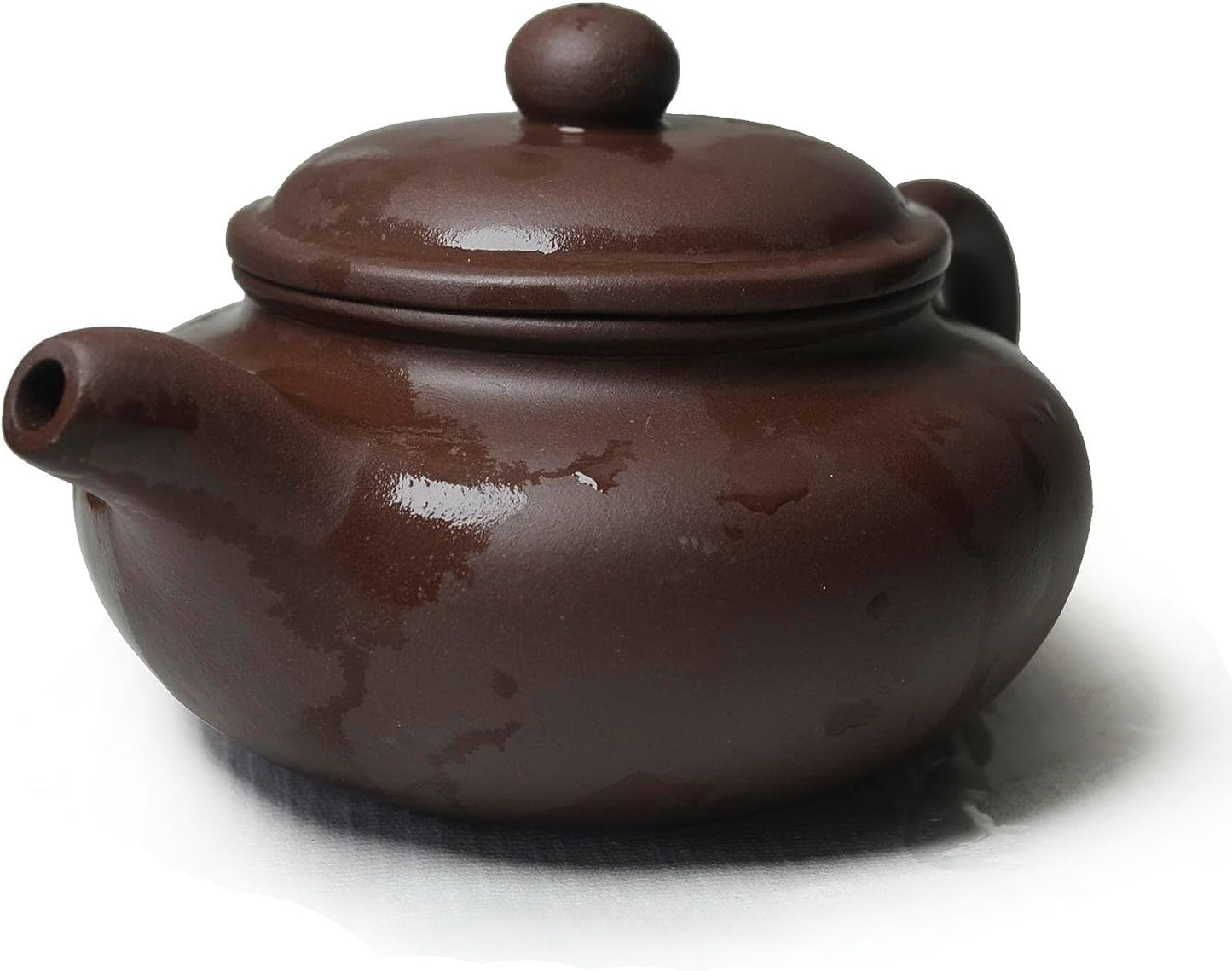 Teapot Chinese Yixing Genuine Black Clay Zisha 11oz Classics Fanggu Pot Infusers Tea (Zini purple clay)