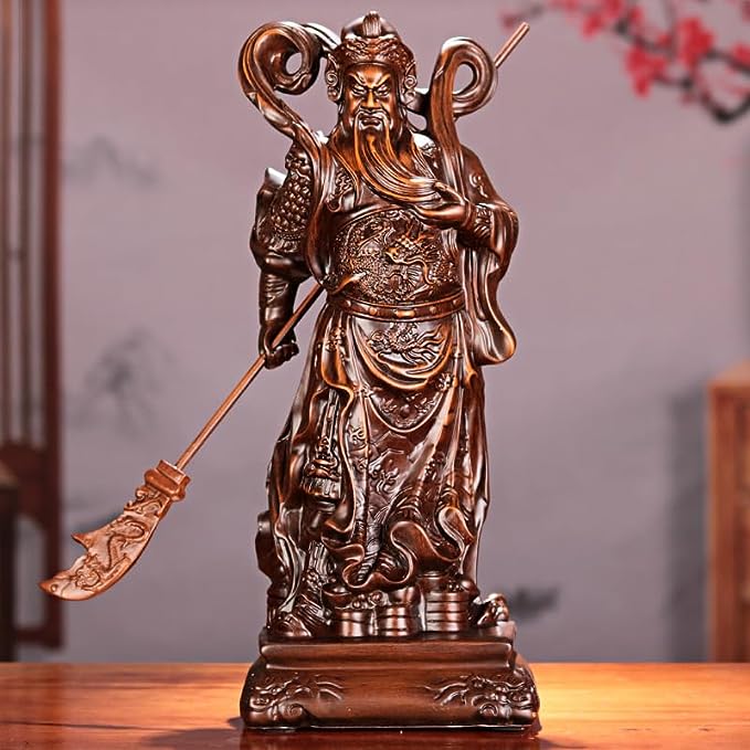 Zelbuck Lucky Guan Gong Ornament Home Wu Caishen Enshrining God Statue Guan Erye Buddha Statue Guan Yu Guan Yunchang Statue God of Wealth