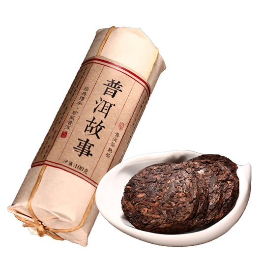 Jarteela - Chinese Ripe Puerh Tea (Cook Puerh) - Sweet & Mellow Flavor - 100g/3.53oz - Good For Regulating Balance of Body