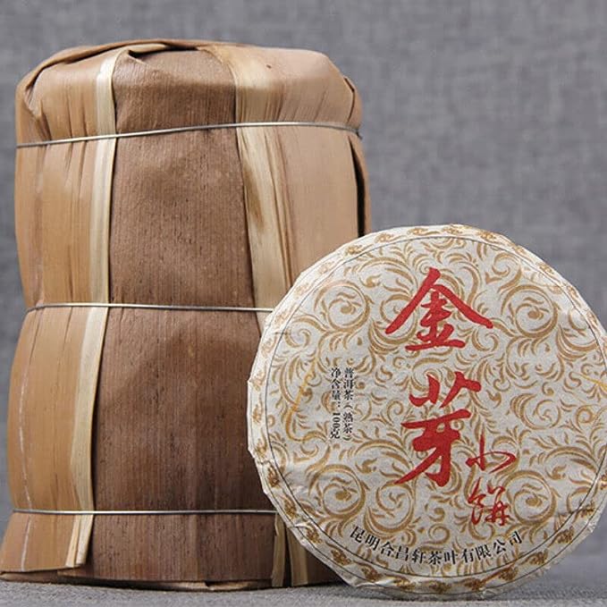 100g Yunnan Shu Puer Mini Ripe Pu-erh Tea Golden Buds Imperial Ripe Puer (100g*3 pcs)
