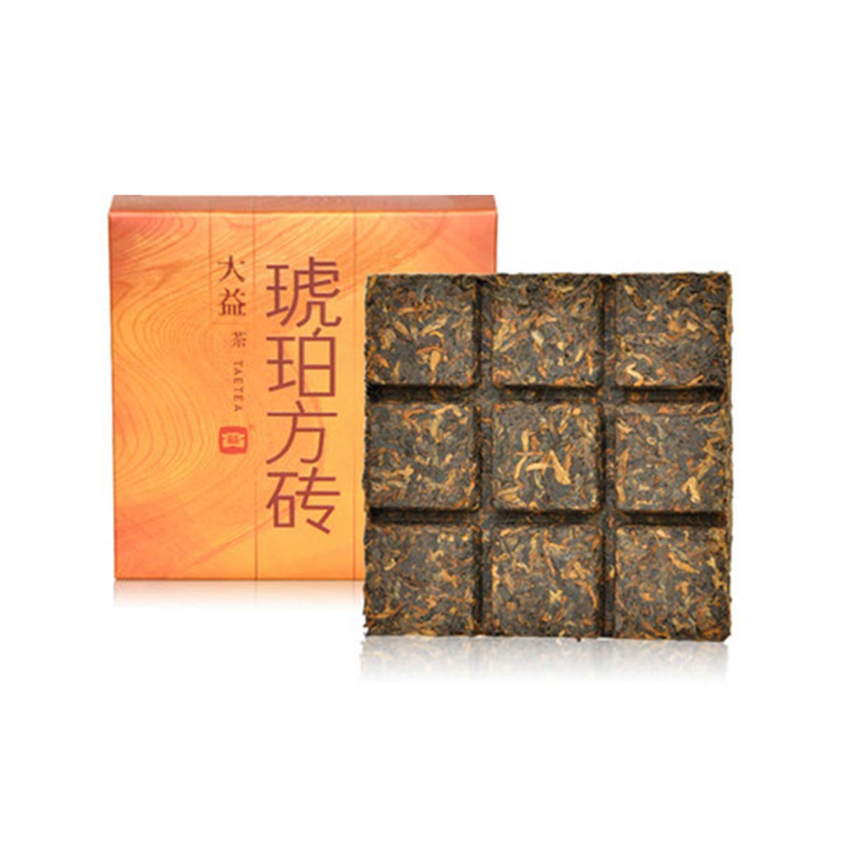 Dayi Amber Square Brick-shape Puerh Cake (Batch 1401) Shu Puer Tea TEATEA Ripe Puerh Cake Aged 2014 years (240)