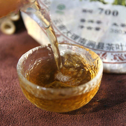 FullChea - 2007 Tulin 700 Raw Pu-erh - Menghai Pu Erh Tea Loose Leaf - Sheng Puerh From Yunnan - Healthy Tea - 13.4oz / 380g