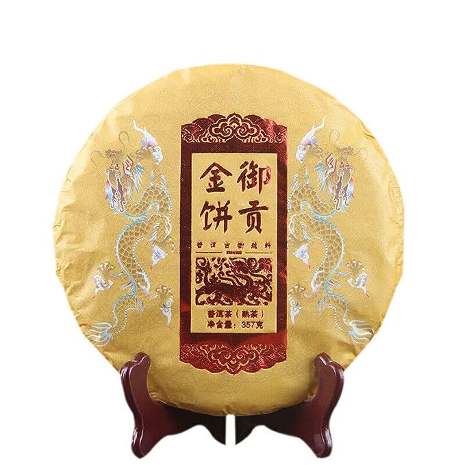 Pure Spring Tea Pu-Erh Ripe Tea Cake Chinese Black Tea Health Care Puer Tea 357g