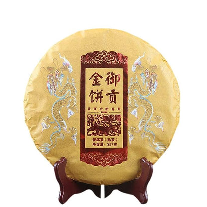 Pure Spring Tea Pu-Erh Ripe Tea Cake Chinese Black Tea Health Care Puer Tea 357g