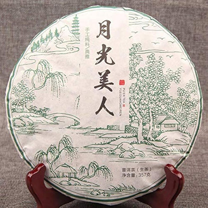 2017 Year Organic Moonlight Beauty Puer Moonlight Sheng Pu-erh Raw Tea 357g China Pu-er Tea Pu Erh