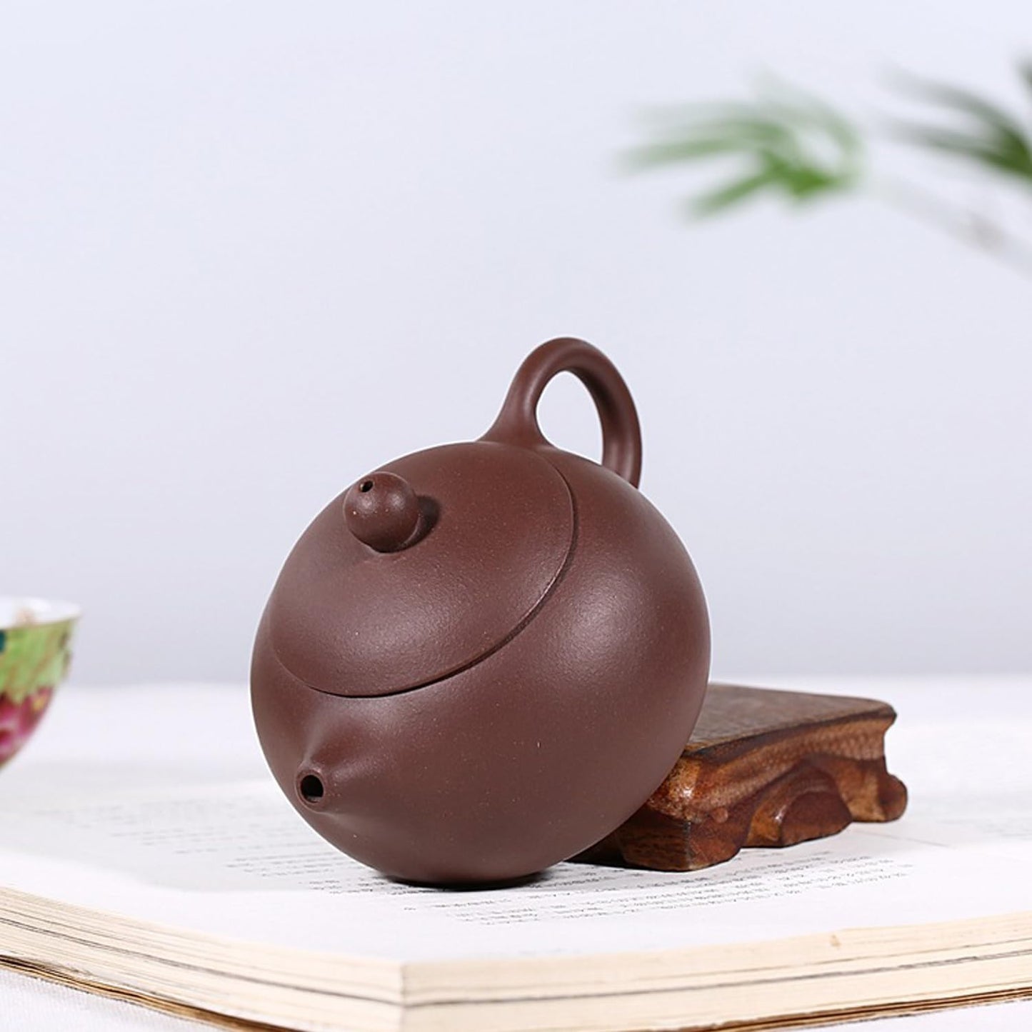 EEYZD Fine Handmade Zisha Teapot,Hand Painted White Plum Blossom Xishi Pot,Chinese Yixing Kungfu Ceramic Mini Teapot,7 teapot