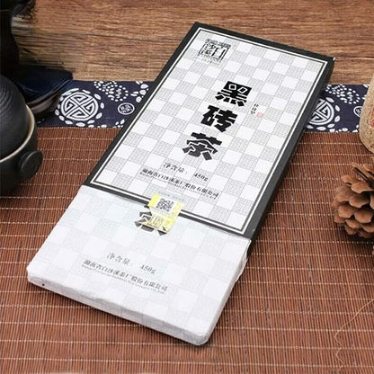 Shortcut Brick Tea HE ZHUANG CHA China Anhua Baishaxi Instant Dark Tea 450g