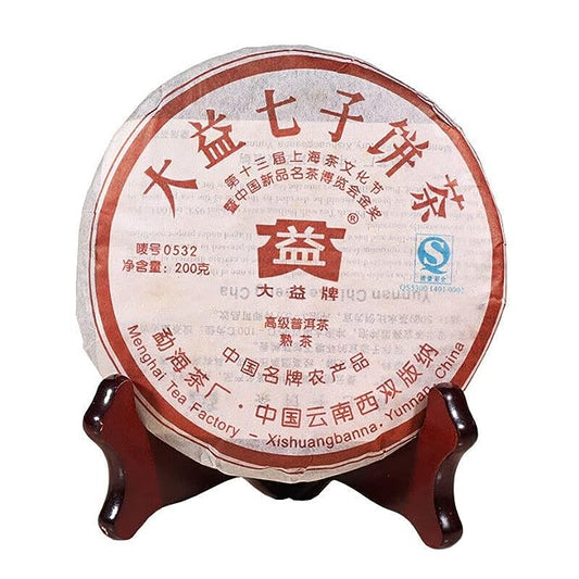 Yunnan Menghai Dayi Ecology Ripe Pu-erh Tea Cake 200g TAETEA Puer 701 Batch 0532