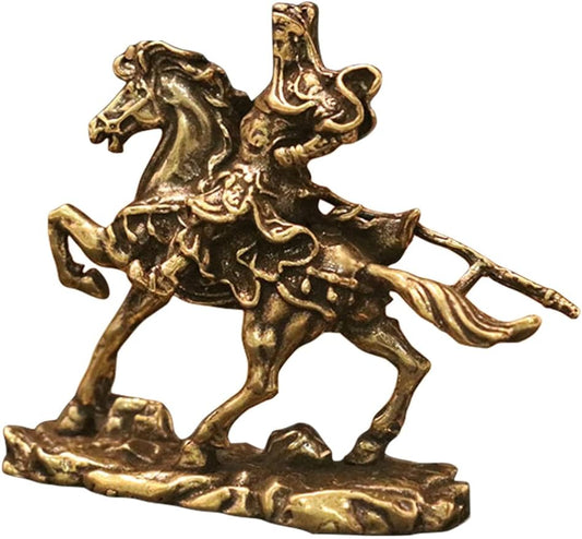 STOBOK Home Decor Home Decor Chinese Guardian Kwan Kung Statue Brass Guan Gong Statue Guan Yu Fortune Statue Kwan Kung Statue Shen Statue Home Office Decor Vintage Decor Vintage Decor