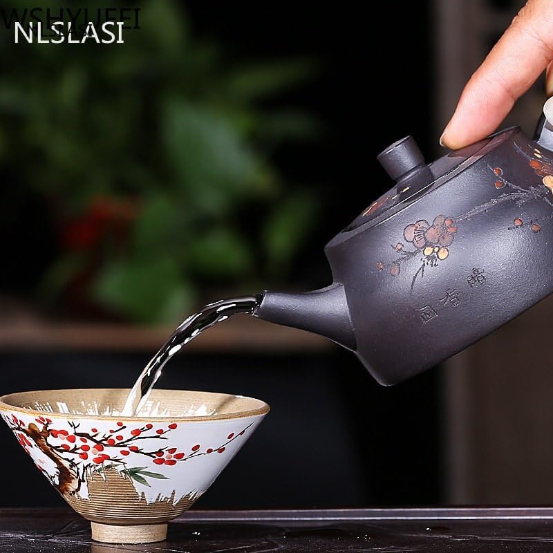 Zisha pot raw ore black mud custom master handmade boutique Chinese tea set 235ml