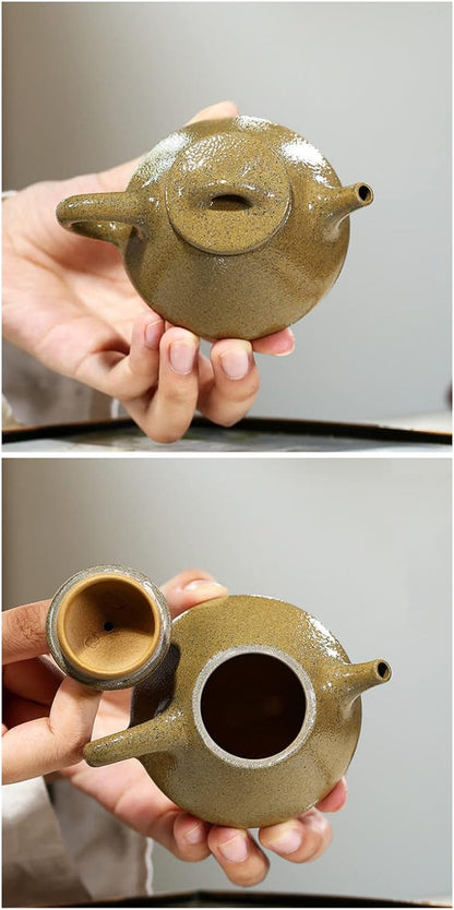 UDRJU Teapots Porcelain 110Ml Yixing Zisha Teapot Vintage Raw Mine Clay Teapot