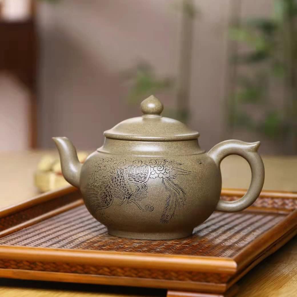 SILINE Upscale Zisha Teapot 12.8 Oz/380 cc,Fine Handmade Genuine Yixing Clay Tea Pot with Certificate and Gift Box (Xiaoying,Xiekeqing ni)